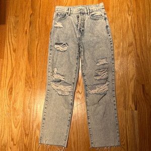 Light wash straight leg ripped jeans from pacsun